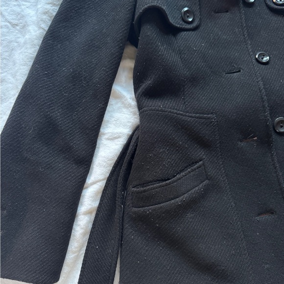 Ted Baker - Black wool trench coat size 2 - Picture 7 of 9